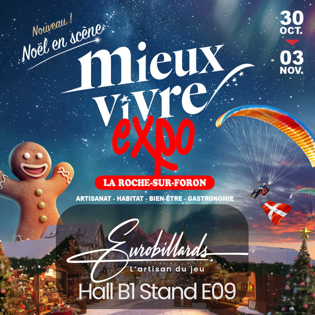 Eurobillards au salon Mieux Vivre Expo 2025 dans le Hall B1 stand E09